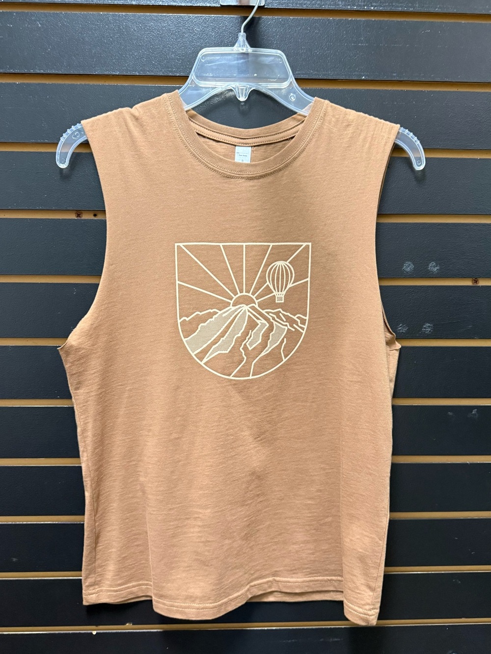 Zyia Active Uplift Graphic Muscle Tank Top Brown Size Small